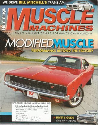 HEMMINGS MUSCLE MACHINES 2008 SEPT - HEMI CHARGER, SD-455, GT/GTA